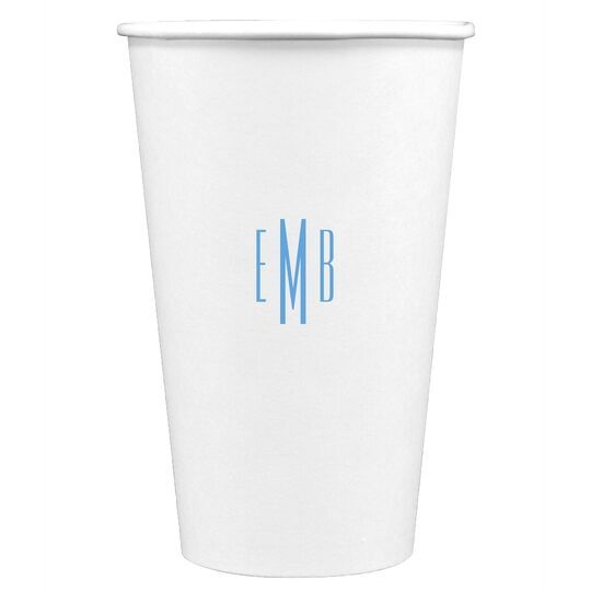 Commonwealth Monogram Paper Coffee Cups